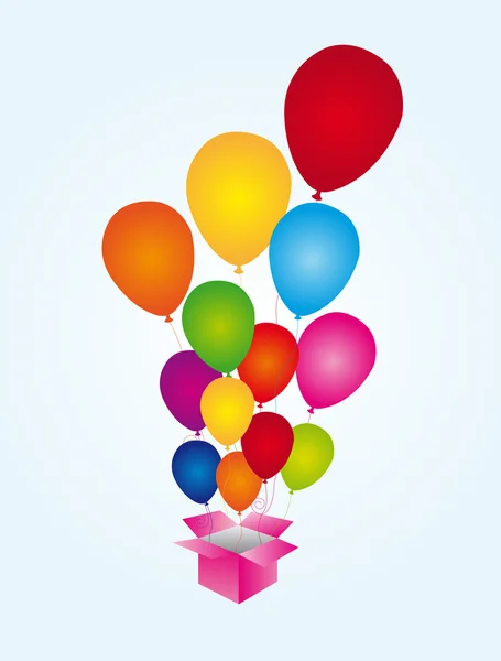 Balloons surprise — Stock Vector