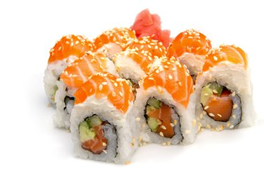 Sushi on a white background clipart