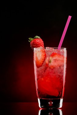 Strawberry cocktail clipart