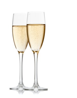 Two glasses of champagne clipart