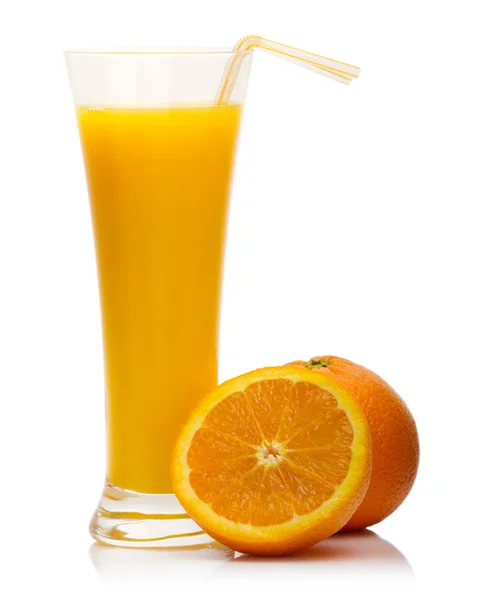 Koktajl pomarańczowy i lód — Zdjęcie stockowe