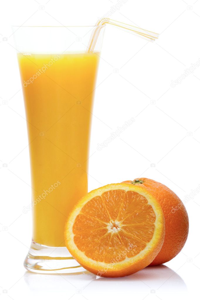 Cocktail with Orange and ice