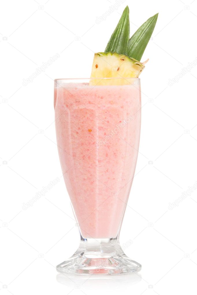 Strawberry Pina colada drink cocktail