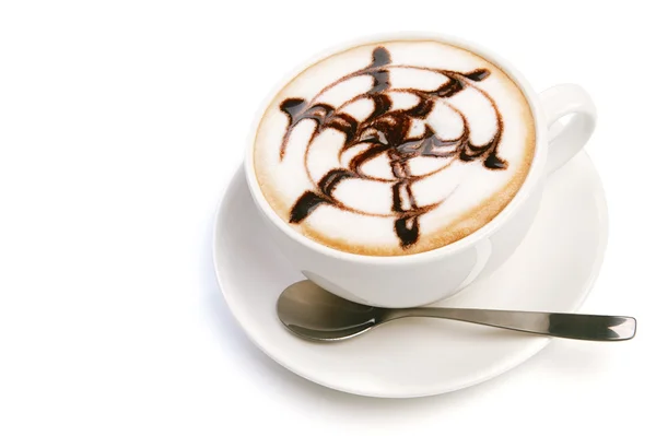 Czekolada cappuccino time.cup kawy — Zdjęcie stockowe