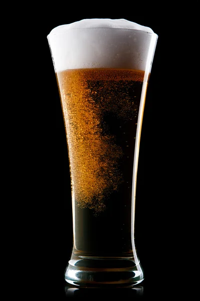 Fekete pohár sör — Stock Fotó