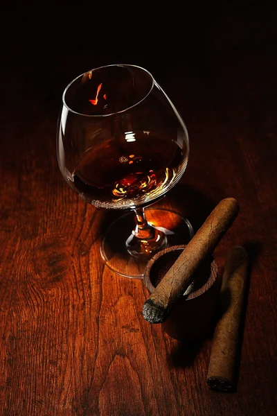 Cigar And Cognac — Stock Photo, Image