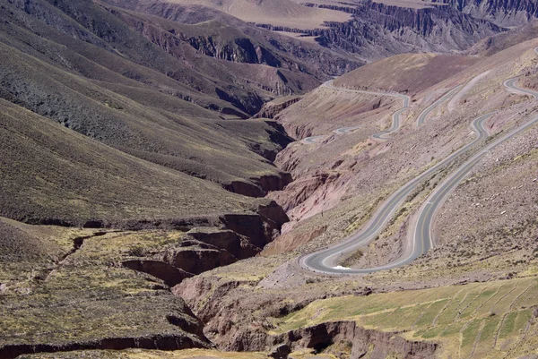 La strada nelle Ande argentine — Foto Stock