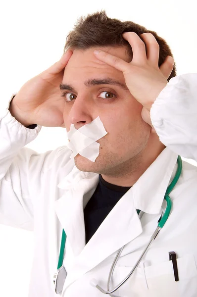Portrait of funny young doctor — Stock Photo, Image