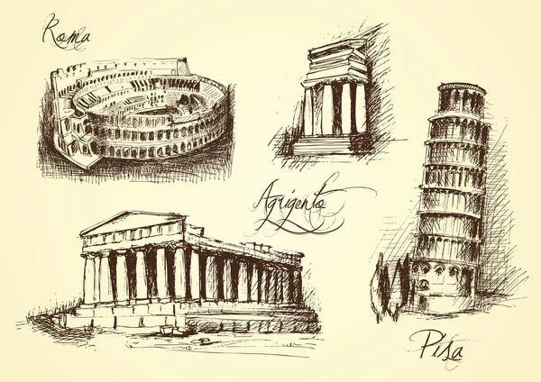 Monuments italiens — Image vectorielle
