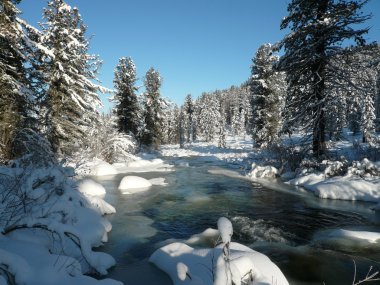 Winter river clipart