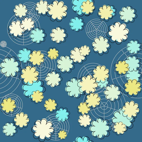 Mignon papier peint floral rétro — Image vectorielle