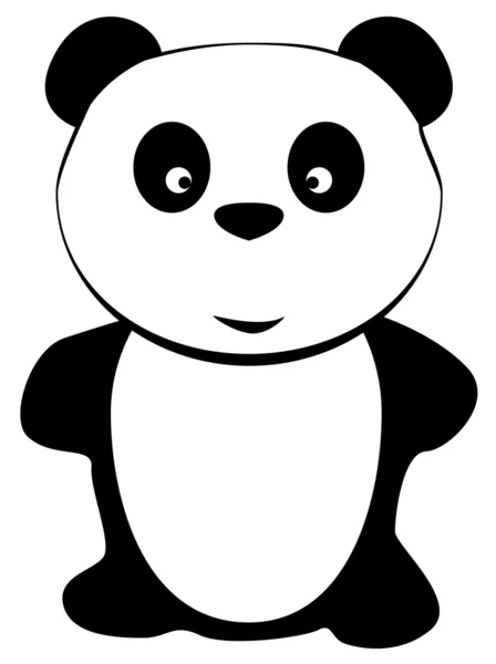 stock vector Cartoon cute panda bear