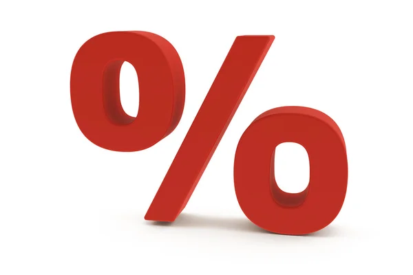3d Red Percent — Stock Photo, Image