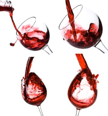 Collage of wine shots clipart