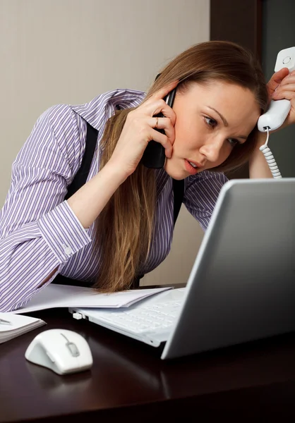 stock image Stressed businesswoman