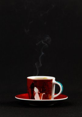 Сoffe cup with steam clipart