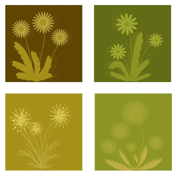 stock vector Set of flowers