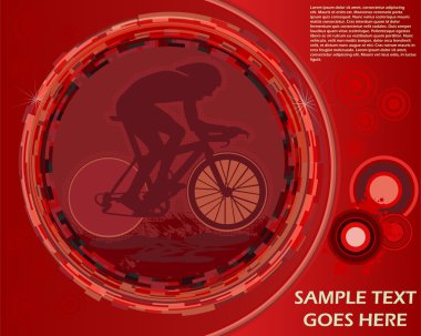 Cycling Red Poster 1 clipart