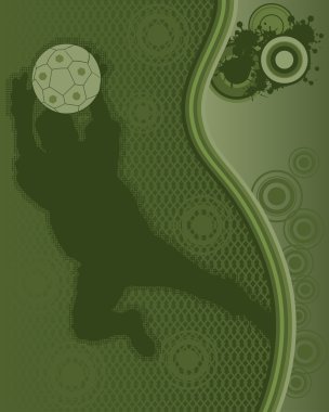 Soccer Player Poster 2 clipart