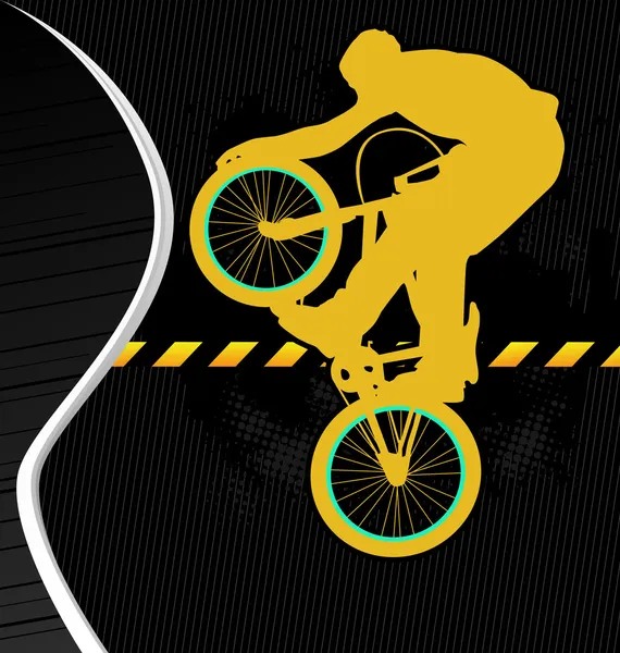 BMX bisikletçi şablon vektör — Stok Vektör