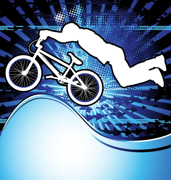 BMX cycliste modèle vecteur — Image vectorielle