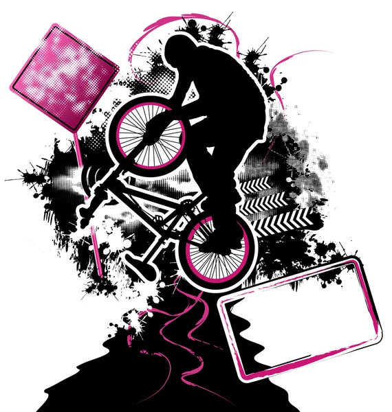 BMX rowerzysta szablon wektor — Wektor stockowy