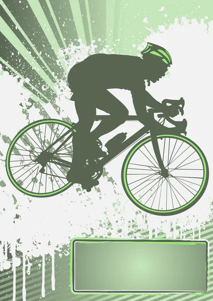 Šablona plakátu Cycling Grunge — Stockový vektor