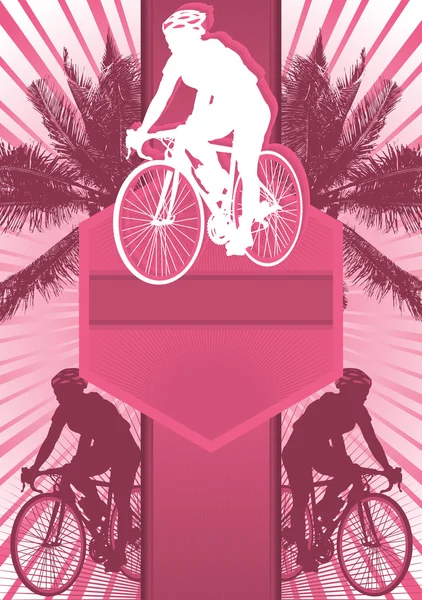 Cycling Design Poster Template. Vector Illustration. — Stok Vektör