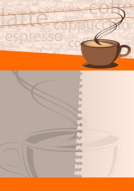 Coffee Shop Menu Template. Vector Illustration clipart