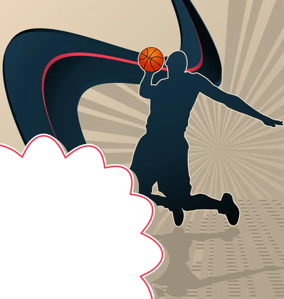 스포츠 템플릿 포스터 농구 — 스톡 벡터
