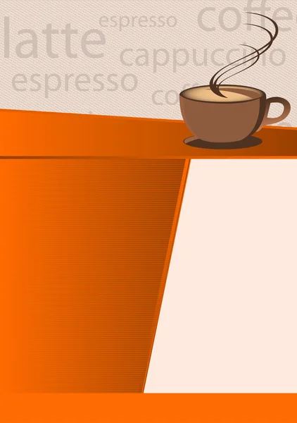 Coffee Shop Menu Template. Vector Illustration — Stock Vector