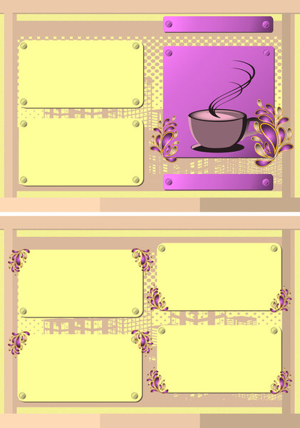 Шаблон меню кофейни. Векторная миграция
