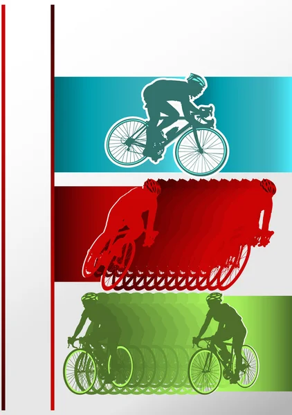 体育活动海报骑自行车 — 图库矢量图片