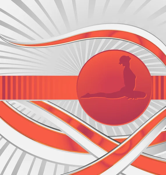 Dynamische sport serie yoga — Stockvector