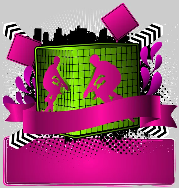 Cube avec silhouette BMX. Série Sport Design . — Image vectorielle