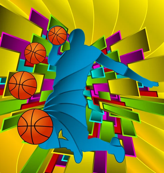 抽象运动设计 series.basketball 播放器. — 图库矢量图片