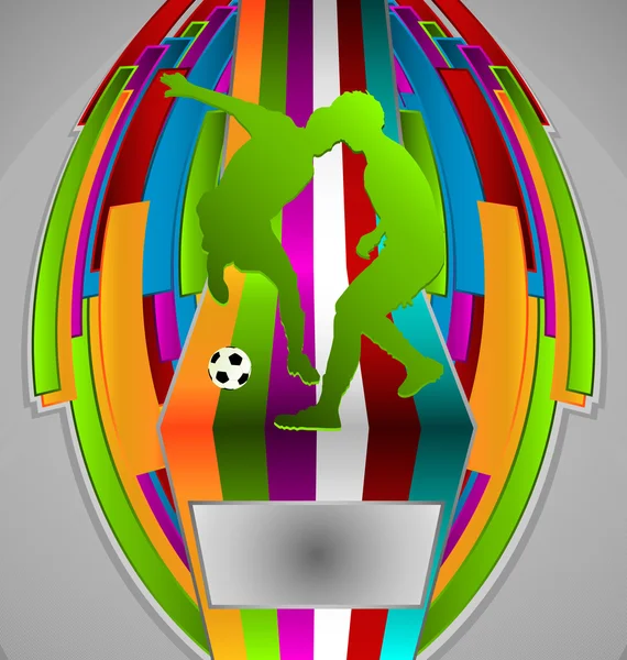 Summer Sport Design Series. Tema de fútbol . — Vector de stock