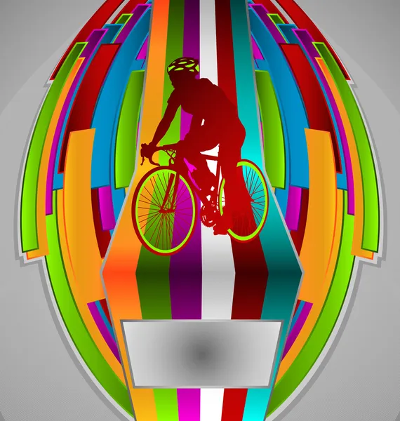 夏のスポーツの設計のシリーズ。サイクリングのテーマ. — ストックベクタ