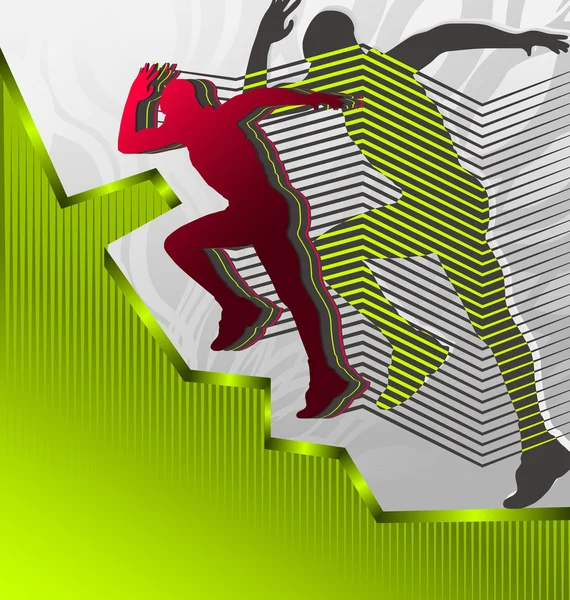 Moderno abstracto colorido diseño deporte vector fondo. Correr. — Vector de stock