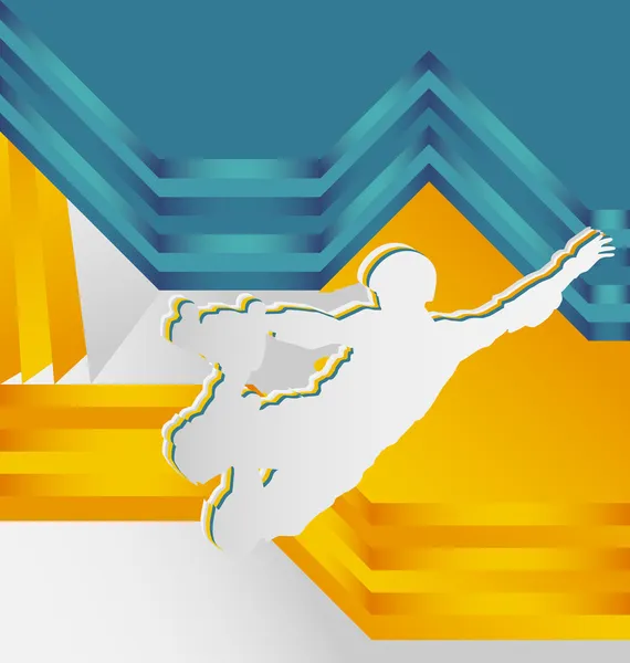 现代抽象彩色背景。四人滑冰. — 图库矢量图片