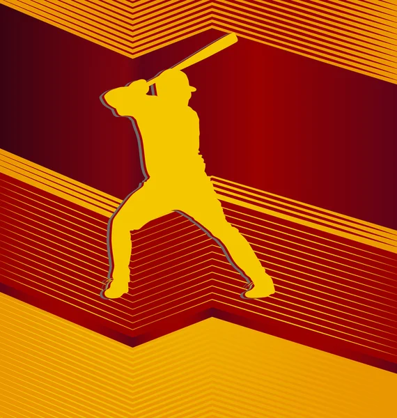 Moderne abstrakte farbenfroh gestaltete Hintergrund. Baseballspieler. — Stockvektor