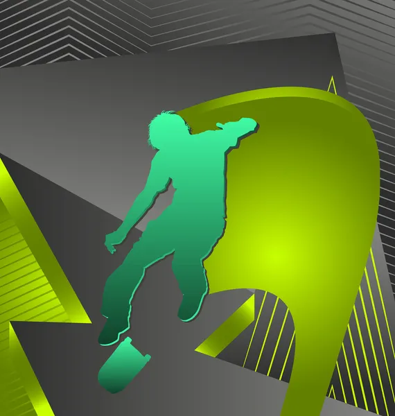 Moderne dynamische ontworpen sport vector achtergrond. skateboarder. — Stockvector