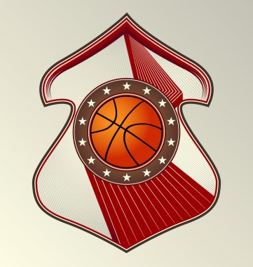 Modern dinamik tasarlanmış vektör spor amblemi. Basketbol.