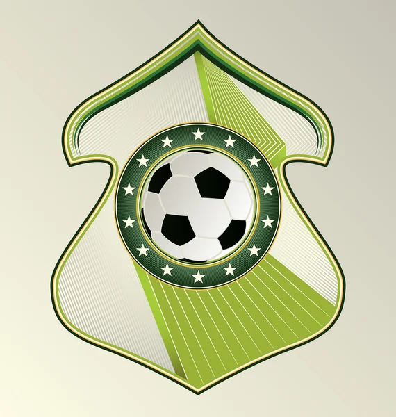 Moderno diseño dinámico emblema deportivo vectorial. Fútbol . — Archivo Imágenes Vectoriales