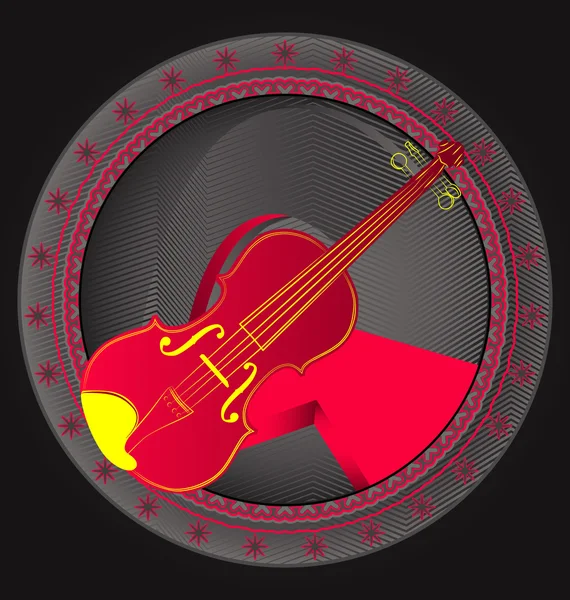 Moderne dynamische Musik entworfen Vektor Emblem. Geige. — Stockvektor