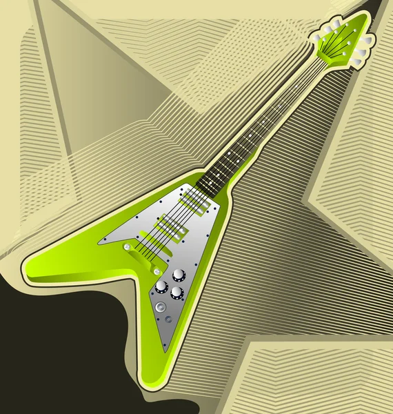 Fond musical abstrait moderne conçu. Guitare . — Image vectorielle