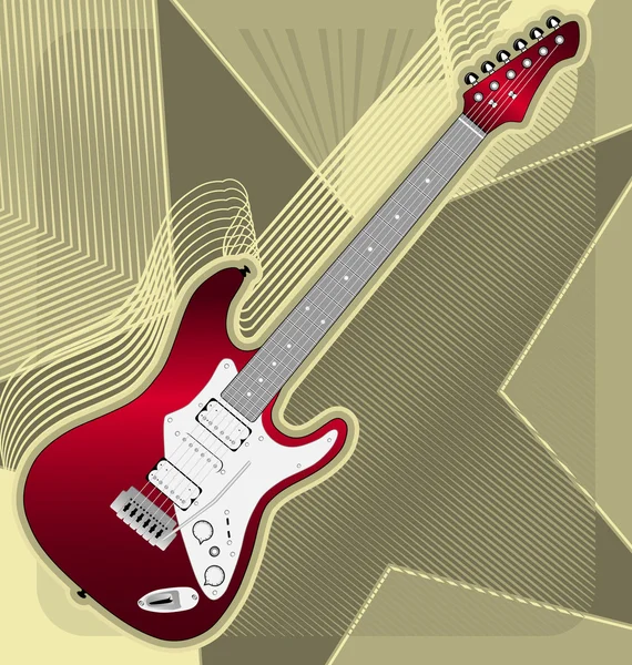 Modern abstract musical designed background. Guitar. — Stock Vector