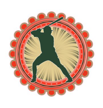 Modern abstract sport emblem design. Baseball. clipart