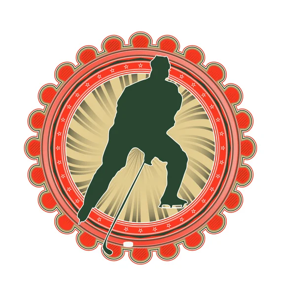 Modern abstract sport emblem design. Ice Hockey. — Stock Vector