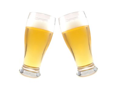 Glasses of beer clipart